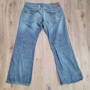 Vintage Parasuco Denim Jeans‎ Blue Mens 38 X 31 Bootcut Medium Wash Y2K Hip Hop